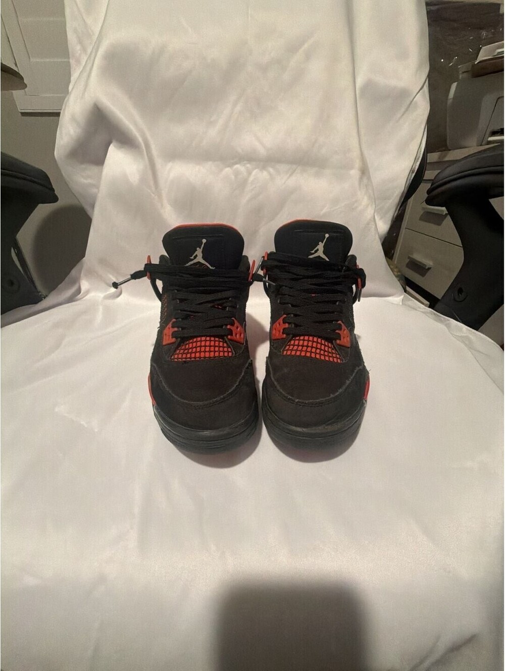 Nike Air Jordan 4 Retro Red Thunder Black/Red Sneakers youth size 6